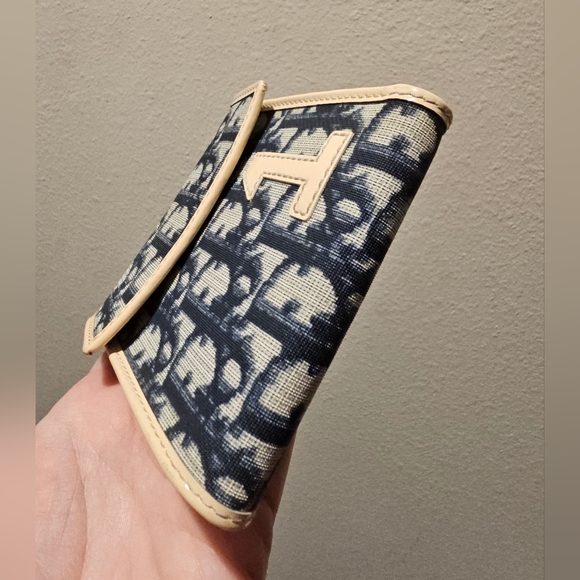 Like New Dior Trotter Varsity Line Trifold Compact Wallet! - Picture 5 of 14